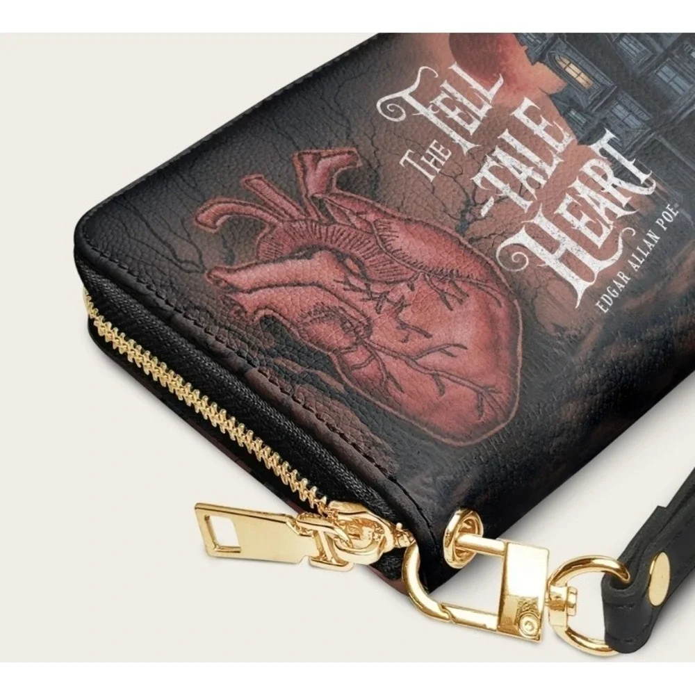 The Tell-Tale Heart Wallet Horror Goth Halloween New NWT Grunge‎ Emo Excellent